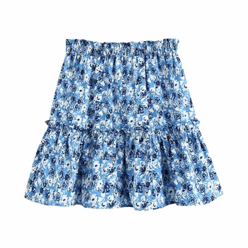 Fashion Floral Print Elastic Waist Woman Ruffle Mini Skirt Summer 2020 Casual Ladies Loose A-Line Skirts Womens 
Fashion Floral Print Elastic Waist Woman Ruffle Mini Skirt Summer 2020 Casual Ladies Loose A-Line Skirts Womens