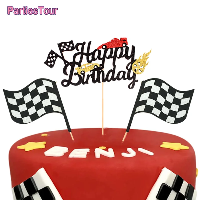 1Set Happy Birthday Car Cake Topper Boy Car Theme Party Decoration Birthday Supplies Chequered Cake Flag Baby Shower Favors 
1Set Happy Birthday Car Cake Topper Boy Car Theme Party Decoration Birthday Supplies Chequered Cake Flag Baby Shower Favors