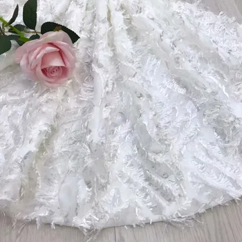 2019 High Quality White Nigerian Tulle Lace Fabrics Latest 3 D Flowers Mesh African Lace Fabric Bride French Net Lace Fabric 
2019 High Quality White Nigerian Tulle Lace Fabrics Latest 3 D Flowers Mesh African Lace Fabric Bride French Net Lace Fabric
