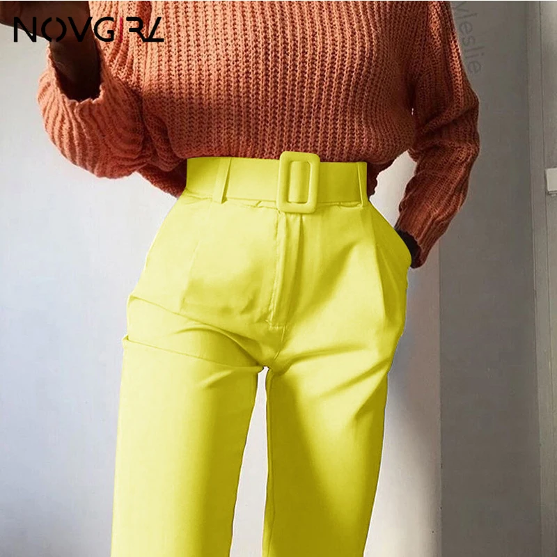 Novgirl High Waist Pencil Pants Women 2019 Summer Belt Ankle Length Office Lady Suit Trousers Casual Steeetwear Straight Pants 
Novgirl High Waist Pencil Pants Women 2019 Summer Belt Ankle Length Office Lady Suit Trousers Casual Steeetwear Straight Pants