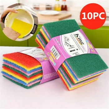 10 Pcs Clean Rag Hard Color Scouring Pad Dish Cloth Wash Pot Cloth Sponge Rag Kitchen Non-stick Oil Brush Kitchen Home
10 Pcs Clean Rag Hard Color Scouring Pad Dish Cloth Wash Pot Cloth Sponge Rag Kitchen Non-stick Oil Brush Kitchen Home