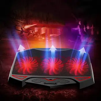 3 Fans Gaming Laptop Cooling Pad Notebook Cooler Multi-angle Adjustable Wind Speed Base Laptop 3 High Speed Silent Fan LED 2 USB
3 Fans Gaming Laptop Cooling Pad Notebook Cooler Multi-angle Adjustable Wind Speed Base Laptop 3 High Speed Silent Fan LED 2 USB