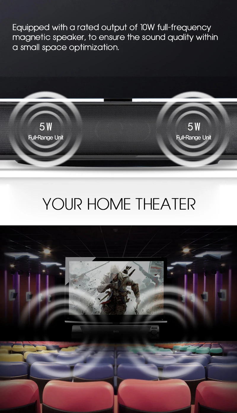 Generic TV Bluetooth Speaker HiFi Portable Wireless Soundbar Jumia