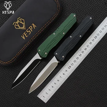 

VESPA Version Knife Blade:D2 Handle:7075Aluminum+TC4,camping survival outdoor EDC hunt Tactical tool dinner kitchen knife