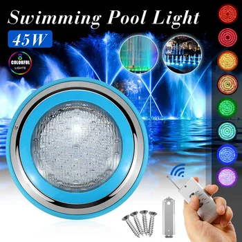 45W IP68 RGB LED Light With Remote Control For Swimming Pool Waterproof Underwater 12V Pond Lamp Spotlight Lighting Fountain
45W IP68 RGB LED Light With Remote Control For Swimming Pool Waterproof Underwater 12V Pond Lamp Spotlight Lighting Fountain