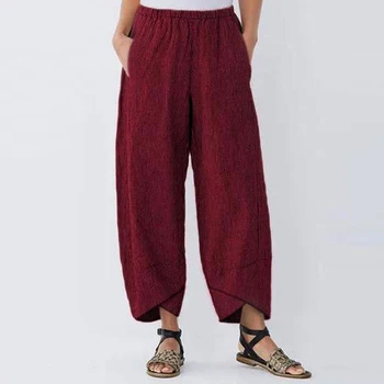 Women Wide Leg Pants 2020 Spring Bottom Mid-Waist Striped Pants Ankle Length Trousers Cotton Linen Casual Loose Pants
Women Wide Leg Pants 2020 Spring Bottom Mid-Waist Striped Pants Ankle Length Trousers Cotton Linen Casual Loose Pants