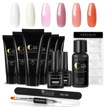 COSCELIA Professional Poly Nail Gel Kit Of Nail Kit Set Art Design Decorations Extension Kit For Gel Nail Kit
COSCELIA Professional Poly Nail Gel Kit Of Nail Kit Set Art Design Decorations Extension Kit For Gel Nail Kit