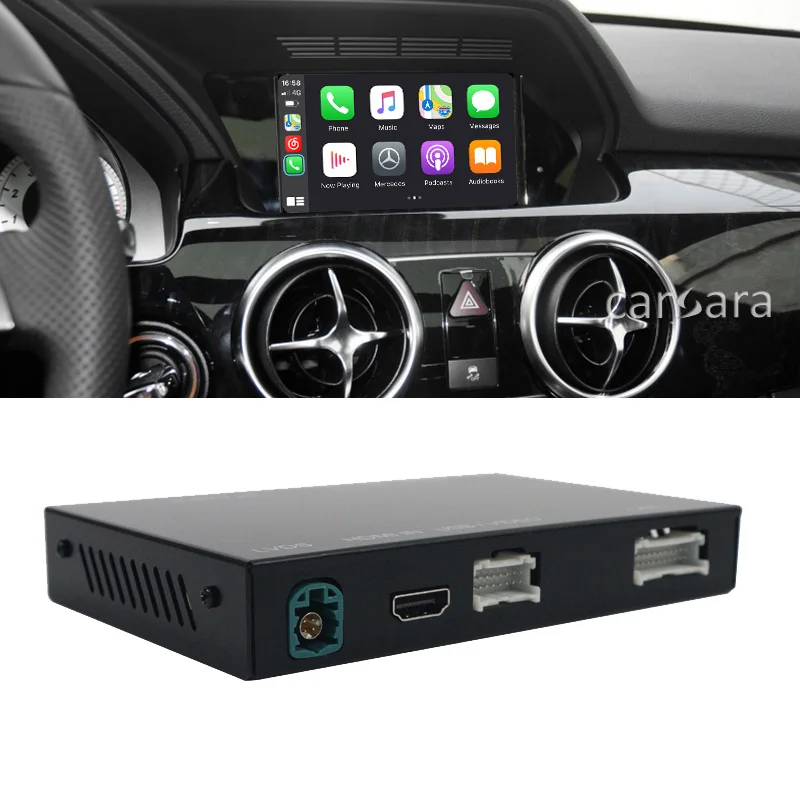 Wi-Fi беспроводная Apple CarPlay box add-on to GLK class X253 C253 mercede oem Радио экран NTG4.5 4 7 android