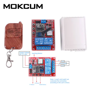 DC 12V 24V Wireless WIFI Relay Control Switch Module APP Remote Control Intelligent Switch 2Bit 433MHz Remote Controller
DC 12V 24V Wireless WIFI Relay Control Switch Module APP Remote Control Intelligent Switch 2Bit 433MHz Remote Controller