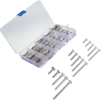 Suleve MXSS2 300Pcs M2/M2.5/M3 Stainless Steel Hex Socket Cap Head Screws Allen Bolt Nut Assortment Kit for DIY Hand Working
Suleve MXSS2 300Pcs M2/M2.5/M3 Stainless Steel Hex Socket Cap Head Screws Allen Bolt Nut Assortment Kit for DIY Hand Working