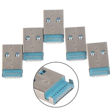 5PCS USB 3.0 A Type Male Plug Connector High-speed Data Transmission USB 3.0 Jack Charging Socket Soldering
5PCS USB 3.0 A Type Male Plug Connector High-speed Data Transmission USB 3.0 Jack Charging Socket Soldering
