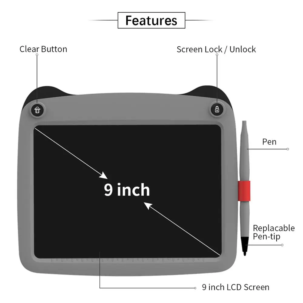 9 INCH lcd Writing Tablet Digital Drawing Tablet Handwriting Pads Portable Electronic wacom graphics Drawing Draw Board pads
9 INCH lcd Writing Tablet Digital Drawing Tablet Handwriting Pads Portable Electronic wacom graphics Drawing Draw Board pads