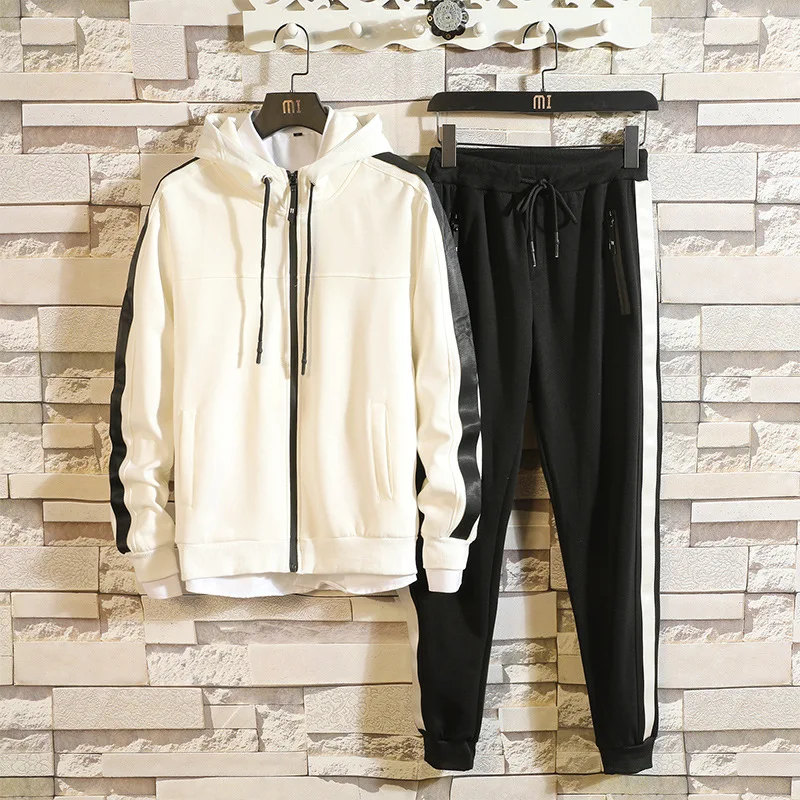 Spring And Autumn New Style Men's Cardigan Pullover Hoodie Sports Clothing Set Large Size Students 2-piece Casual Suit
Spring And Autumn New Style Men's Cardigan Pullover Hoodie Sports Clothing Set Large Size Students 2-piece Casual Suit
