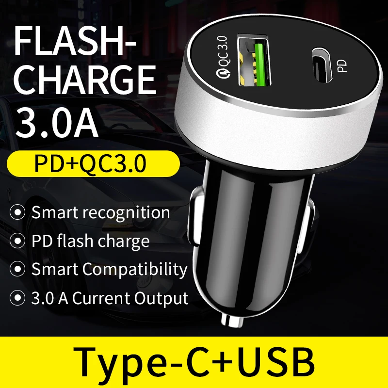 Quick Charge 4.0 3.0 USB Car Charger For iPhone 11 Pro 11Pro Max Type C PD Fast Charge Car Phone Charging in Cigarette Lighter
Quick Charge 4.0 3.0 USB Car Charger For iPhone 11 Pro 11Pro Max Type C PD Fast Charge Car Phone Charging in Cigarette Lighter