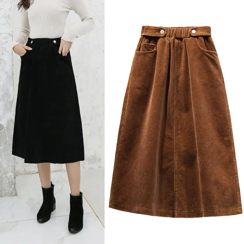 Plus Size Women Corduroy Skirt Autumn Winter Vintage Harajuku Loose A-line Female Long Skirt High Waist Lady Faldas 5XL
Plus Size Women Corduroy Skirt Autumn Winter Vintage Harajuku Loose A-line Female Long Skirt High Waist Lady Faldas 5XL