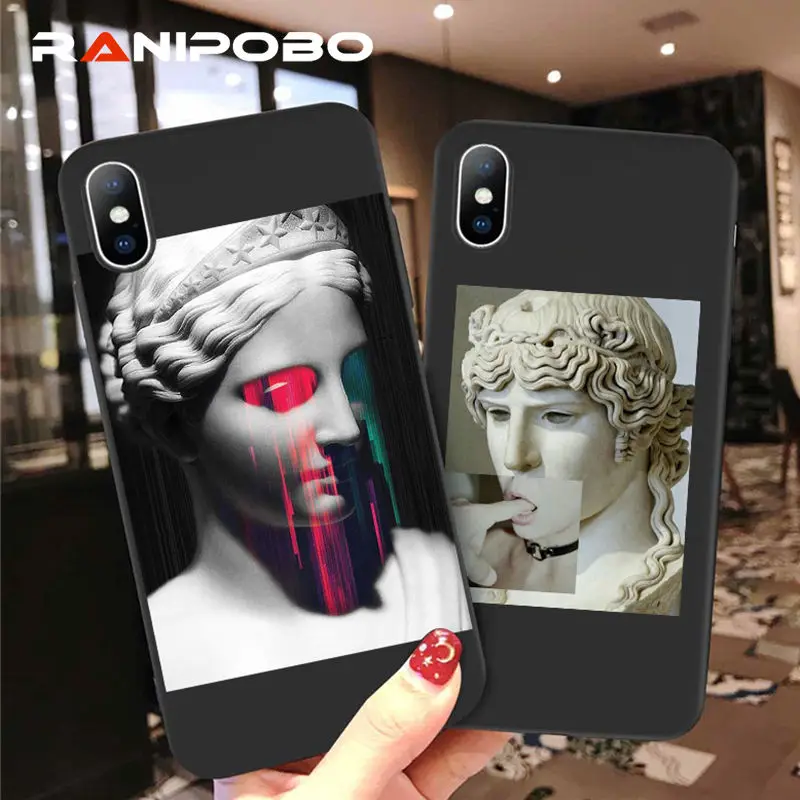 Abstract Art Statue Black Pattern Phone Case For iPhone XR XS X XS Max 7 8 6 6S Plus Fashion Soft TPU Protection Back Cover
Abstract Art Statue Black Pattern Phone Case For iPhone XR XS X XS Max 7 8 6 6S Plus Fashion Soft TPU Protection Back Cover