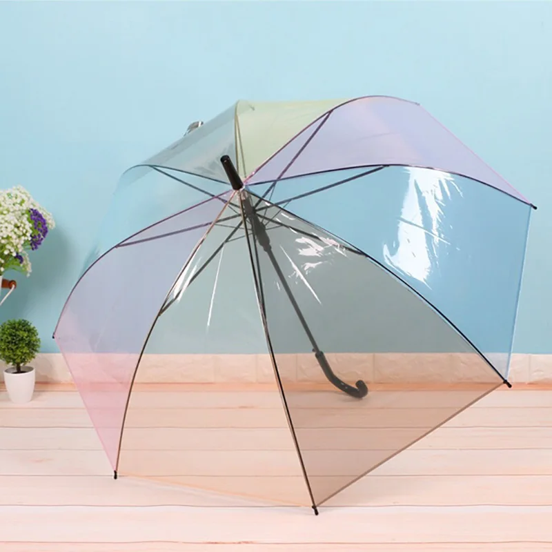 Long Handle Rainbow EVA Transparent Umbrella Semi-automatic 8 Ribs Sunny and Rainy Umbrella for Girls Dropshopping
Long Handle Rainbow EVA Transparent Umbrella Semi-automatic 8 Ribs Sunny and Rainy Umbrella for Girls Dropshopping