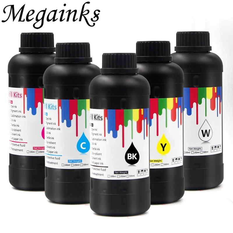 Megainks 500ML Set DX5 DX7 TX800 Soft LED UV Ink for Epson DX5 DX7 TX800 Printhead for Epson Flatbed Inkjet Printer
Megainks 500ML Set DX5 DX7 TX800 Soft LED UV Ink for Epson DX5 DX7 TX800 Printhead for Epson Flatbed Inkjet Printer