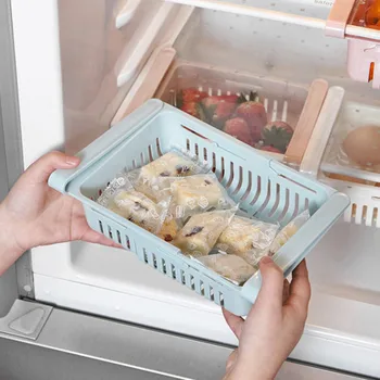 Refrigerator Pull-out Fresh Spacer Layer Storage Rack Drawer Basket Drawers Adjustable And Stretchable Fridge Organizer 
Refrigerator Pull-out Fresh Spacer Layer Storage Rack Drawer Basket Drawers Adjustable And Stretchable Fridge Organizer