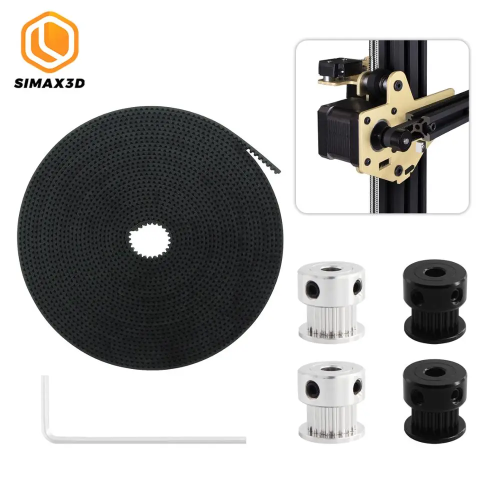 SIMAX3D 3D printer Belt GT2 belt 6mm 5meter 3D printer parts Timing pulley accessorie GT2 Timing Belt for DIY ender 3 hotend kit
SIMAX3D 3D printer Belt GT2 belt 6mm 5meter 3D printer parts Timing pulley accessorie GT2 Timing Belt for DIY ender 3 hotend kit