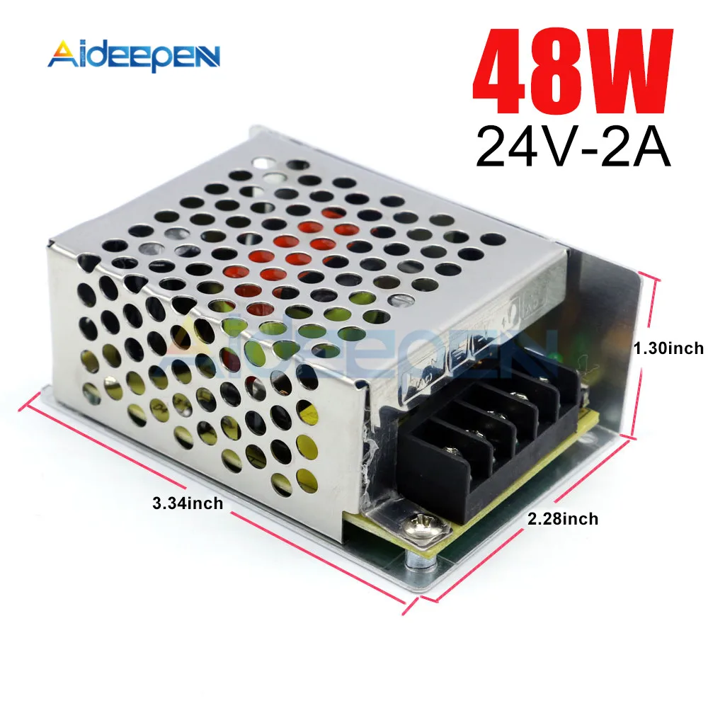 DC 24V 2A 48W Switching Power Adapter 24V 2A 48 Watts Voltage Converter Regulated Switch Power Supply for LED
DC 24V 2A 48W Switching Power Adapter 24V 2A 48 Watts Voltage Converter Regulated Switch Power Supply for LED