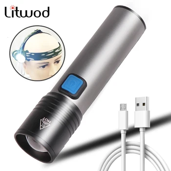 XM-L T6 Built-in Battery USB Rechargeable LED Flashlight Camping Light Zoomable Torch Lithium Waterproof with 1200mah LED Bulbs
XM-L T6 Built-in Battery USB Rechargeable LED Flashlight Camping Light Zoomable Torch Lithium Waterproof with 1200mah LED Bulbs