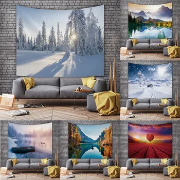 Snow mountain scenery tapestry Green forest beautiful dormitory decoration background cloth 3D decoration room tapestry
Snow mountain scenery tapestry Green forest beautiful dormitory decoration background cloth 3D decoration room tapestry