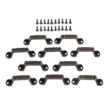 DRELD 10pcs 40*10mm Antique Drop Pulls Antique Furniture Handles Cabinet Push Pull Door Handle Vintage Jewelry Chest Box Knob
DRELD 10pcs 40*10mm Antique Drop Pulls Antique Furniture Handles Cabinet Push Pull Door Handle Vintage Jewelry Chest Box Knob