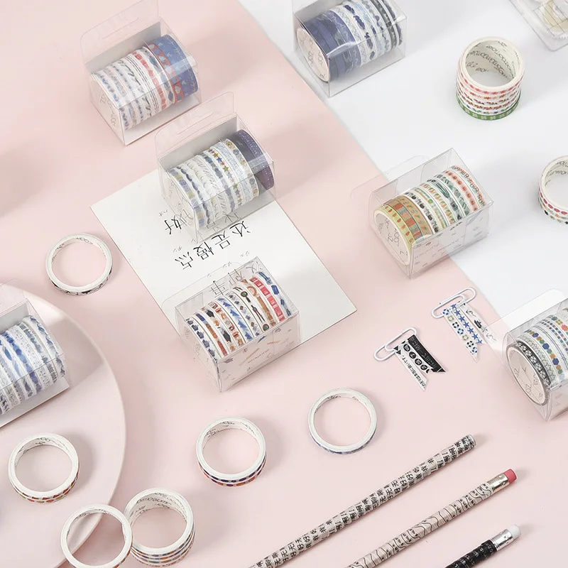 10 Involved Set Washi Tape Pattern Time Series Hand Account Diary DIY Decorative Stickers
10 Involved Set Washi Tape Pattern Time Series Hand Account Diary DIY Decorative Stickers