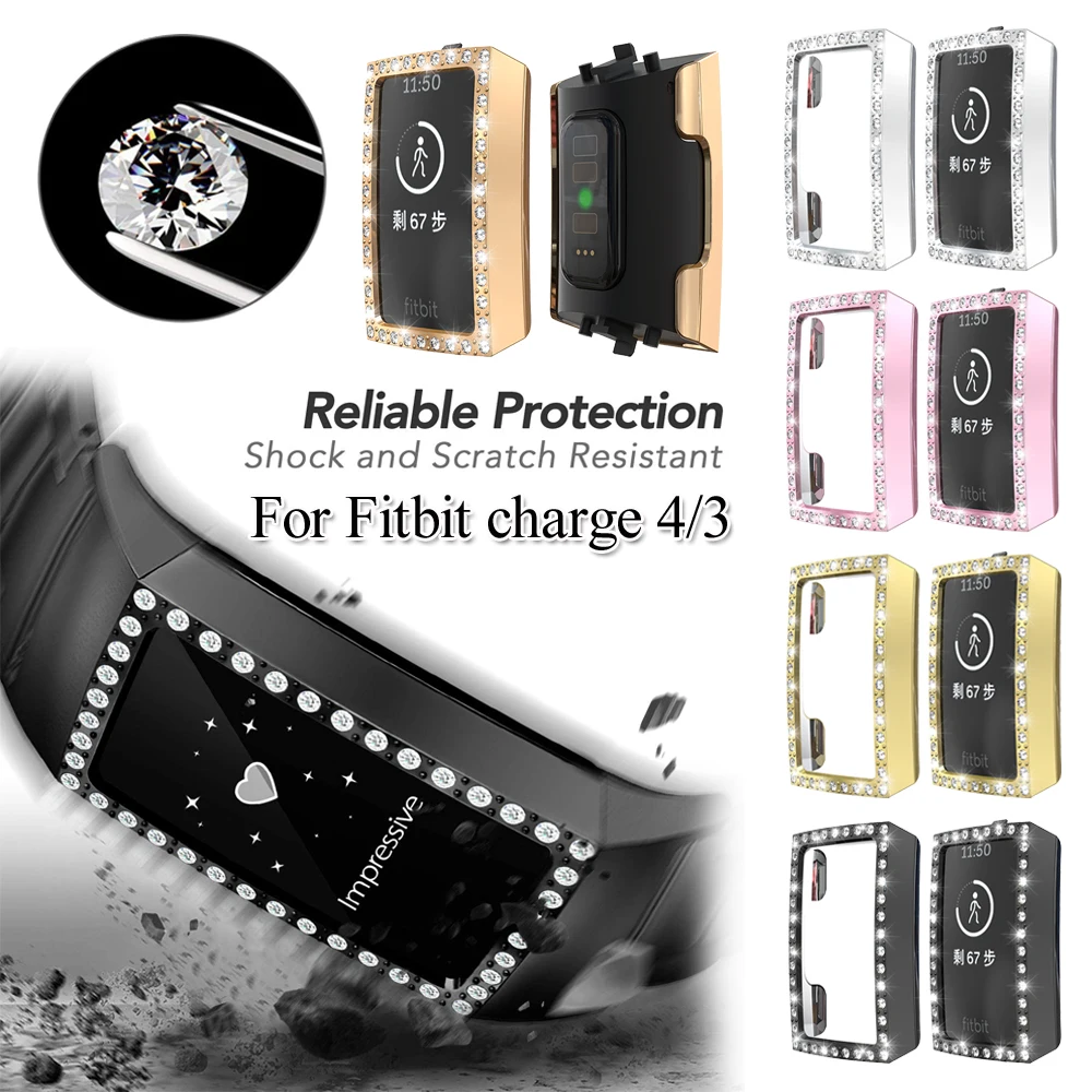 Bling Crystal Rhinestone Plating PC Bumper Case Watch Cover for Fitbit Charge 4 3 Band Smart Watch Ultra Thin Protective Shell
Bling Crystal Rhinestone Plating PC Bumper Case Watch Cover for Fitbit Charge 4 3 Band Smart Watch Ultra Thin Protective Shell