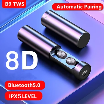 TWS B9 Bluetooth 5.0 Earbuds Power Display Wireless Earphone HIFI Sport Earbuds with MIC Gaming Music Headset For iOS&Android
TWS B9 Bluetooth 5.0 Earbuds Power Display Wireless Earphone HIFI Sport Earbuds with MIC Gaming Music Headset For iOS&Android
