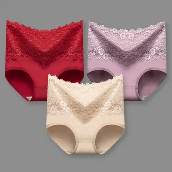 3 Pcs/lot Women's Plus Size Underwear 3XL Fits 80kg Peach Buttocks Panties Cotton Lace Waist Briefs
3 Pcs/lot Women's Plus Size Underwear 3XL Fits 80kg Peach Buttocks Panties Cotton Lace Waist Briefs