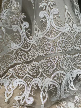 Nigerian Lace Fabric with glued glitter yaking-39.8803 French Embroidered lace fabric for party dress
Nigerian Lace Fabric with glued glitter yaking-39.8803 French Embroidered lace fabric for party dress