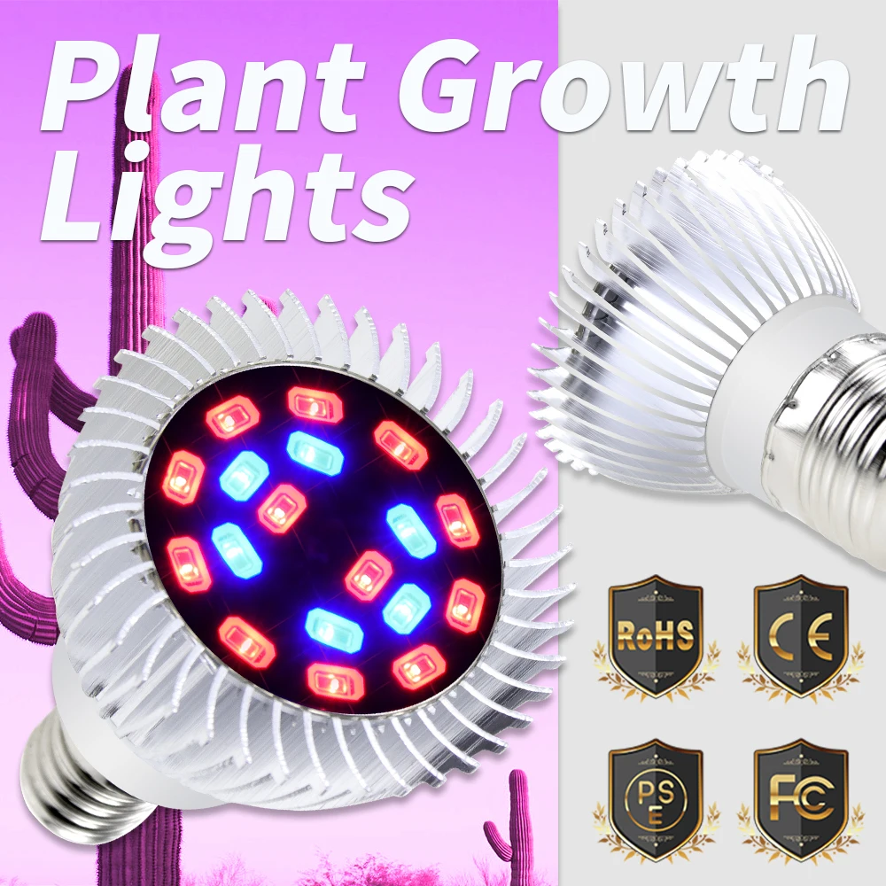 

Full Spectrum E27 AC85-265V LED Plant Grow Light Bulb E14 Fitolampy Phyto Lamp For Indoor Garden Plants Flower Hydroponics Grow