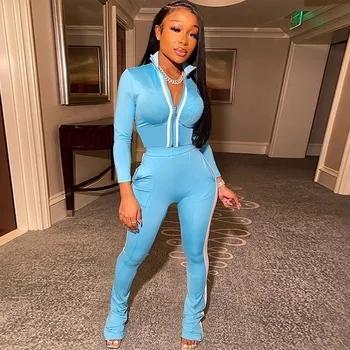 2020 Women Winter Fitness Solid Knitted 2 Two Piece Set Outfits Long Sleeve Crop Tops Tshirt Legging Set Bodycon Tracksuit
2020 Women Winter Fitness Solid Knitted 2 Two Piece Set Outfits Long Sleeve Crop Tops Tshirt Legging Set Bodycon Tracksuit