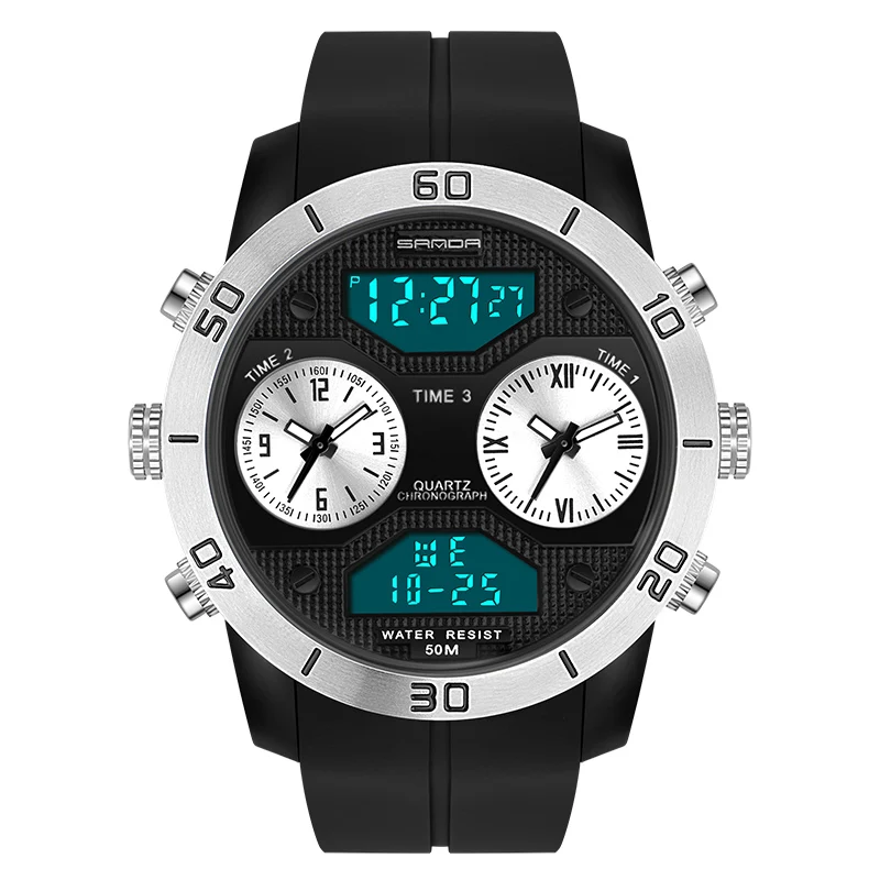 Mens Sport Watch Digital LED Electronic Dual Display Swimming Diving Shockproof Multifunction Outdoor Waterproof Stop Watch Male
Mens Sport Watch Digital LED Electronic Dual Display Swimming Diving Shockproof Multifunction Outdoor Waterproof Stop Watch Male