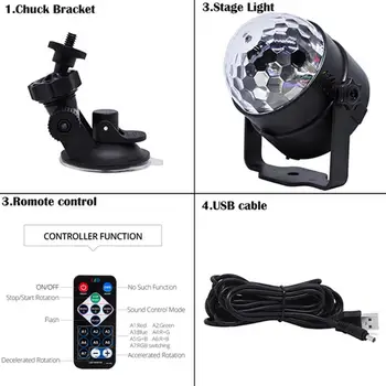DishyKooker USB Disco Light Light 7 Color Changing 3W RGB Mini Crystal Magic Rotating Ball Effect Light Party Disco Club DJ
DishyKooker USB Disco Light Light 7 Color Changing 3W RGB Mini Crystal Magic Rotating Ball Effect Light Party Disco Club DJ