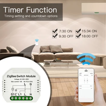 Mini DIY Tuya ZigBee 3.0 Smart Light Switch Module Smart Life/Tuya Remote Control Work with Alexa Google Home
Mini DIY Tuya ZigBee 3.0 Smart Light Switch Module Smart Life/Tuya Remote Control Work with Alexa Google Home