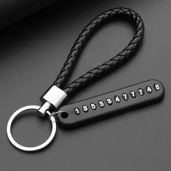Anti-lost Car Keychain Phone Number Plate Phone Number Card Keyring Key Ring Auto Vehicle Key Chain Car Accessories
Anti-lost Car Keychain Phone Number Plate Phone Number Card Keyring Key Ring Auto Vehicle Key Chain Car Accessories