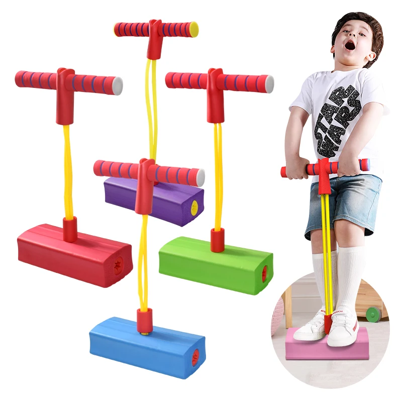 Kids Sports Games Toys Foam Pogo Stick Jumper Indoor Outdoor Fun Fitness Equipment Improve Bounce Sensory for Boy Girl Gift | Игрушки и