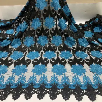 New Arrival 3D African Dry Lace Fabric Embroidery French Mesh Lace Fabrics With Sequins For Nigerian Party Dresses FT722 
New Arrival 3D African Dry Lace Fabric Embroidery French Mesh Lace Fabrics With Sequins For Nigerian Party Dresses FT722