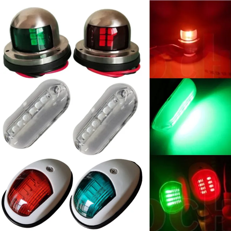 1 пара, водонепроницаемые подводные ходовые огни для лодки, 12 В 
1 пара, водонепроницаемые подводные ходовые огни для лодки, 12 В