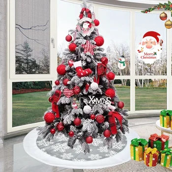 101cm Christmas Tree Skirt White Snow New Year Decoration Xmas Decoration Tree Skirt Ornament Festive Supplies-Gray
101cm Christmas Tree Skirt White Snow New Year Decoration Xmas Decoration Tree Skirt Ornament Festive Supplies-Gray