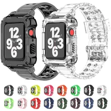 Newest Clear Band + Case for Apple Watch Series 7 6 SE 5 4 3 2 44mm 42mm Transparent for iwatch 38mm 40mm Plastic Strap 41/45mm
Newest Clear Band + Case for Apple Watch Series 7 6 SE 5 4 3 2 44mm 42mm Transparent for iwatch 38mm 40mm Plastic Strap 41/45mm
