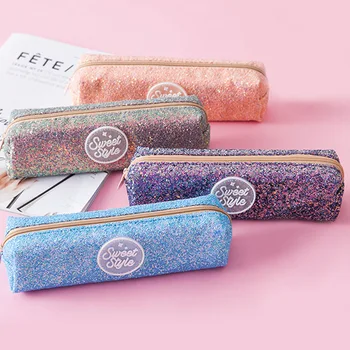 Mohamm PU Shiny Sequins Pencil Bag Girl Kawaii Zipper Bag Korean Novelty Square Pencil Pouch Gift School Supplies Stationery 
Mohamm PU Shiny Sequins Pencil Bag Girl Kawaii Zipper Bag Korean Novelty Square Pencil Pouch Gift School Supplies Stationery