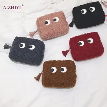 Women Mini Handbag Wallet Card Holders Makeup Clutch Key Card Coin Holders Pouch Plush Coin Purses Cute Eyes 
Women Mini Handbag Wallet Card Holders Makeup Clutch Key Card Coin Holders Pouch Plush Coin Purses Cute Eyes