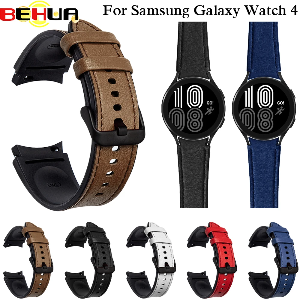 BEHUA Official Silicone+Leather Strap for Samsung Galaxy Watch 4 6 Classic 46mm 42mm/Watch4 44mm 40mm Band Metal Wristbands Belt
BEHUA Official Silicone+Leather Strap for Samsung Galaxy Watch 4 6 Classic 46mm 42mm/Watch4 44mm 40mm Band Metal Wristbands Belt