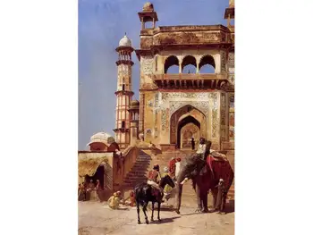 Hand Painted Art Paintings by College Teachers - Before A Mosque Islamic Edwin Lord Weeks - Oil Painting on Canvas
Hand Painted Art Paintings by College Teachers - Before A Mosque Islamic Edwin Lord Weeks - Oil Painting on Canvas