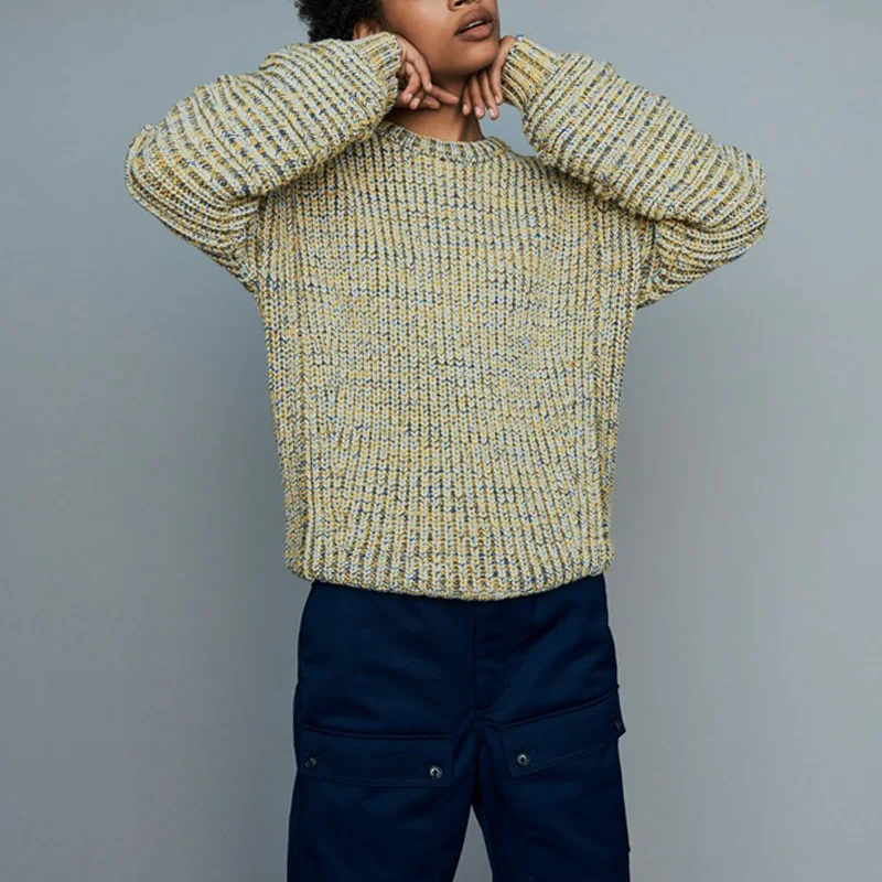 French Chic Women Sweater Autumn Color Matching Round Neck Pullover Sweater
French Chic Women Sweater Autumn Color Matching Round Neck Pullover Sweater