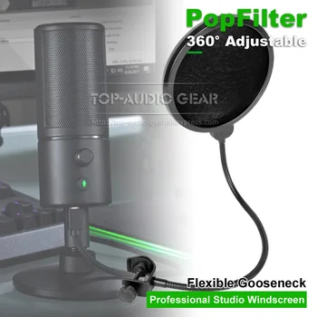 Gooseneck Pop Filter Windproof Microphone Windscreen For Razer Seiren X Elite Pro Audio Windshield Mic Wind Screen Mike Shield
Gooseneck Pop Filter Windproof Microphone Windscreen For Razer Seiren X Elite Pro Audio Windshield Mic Wind Screen Mike Shield